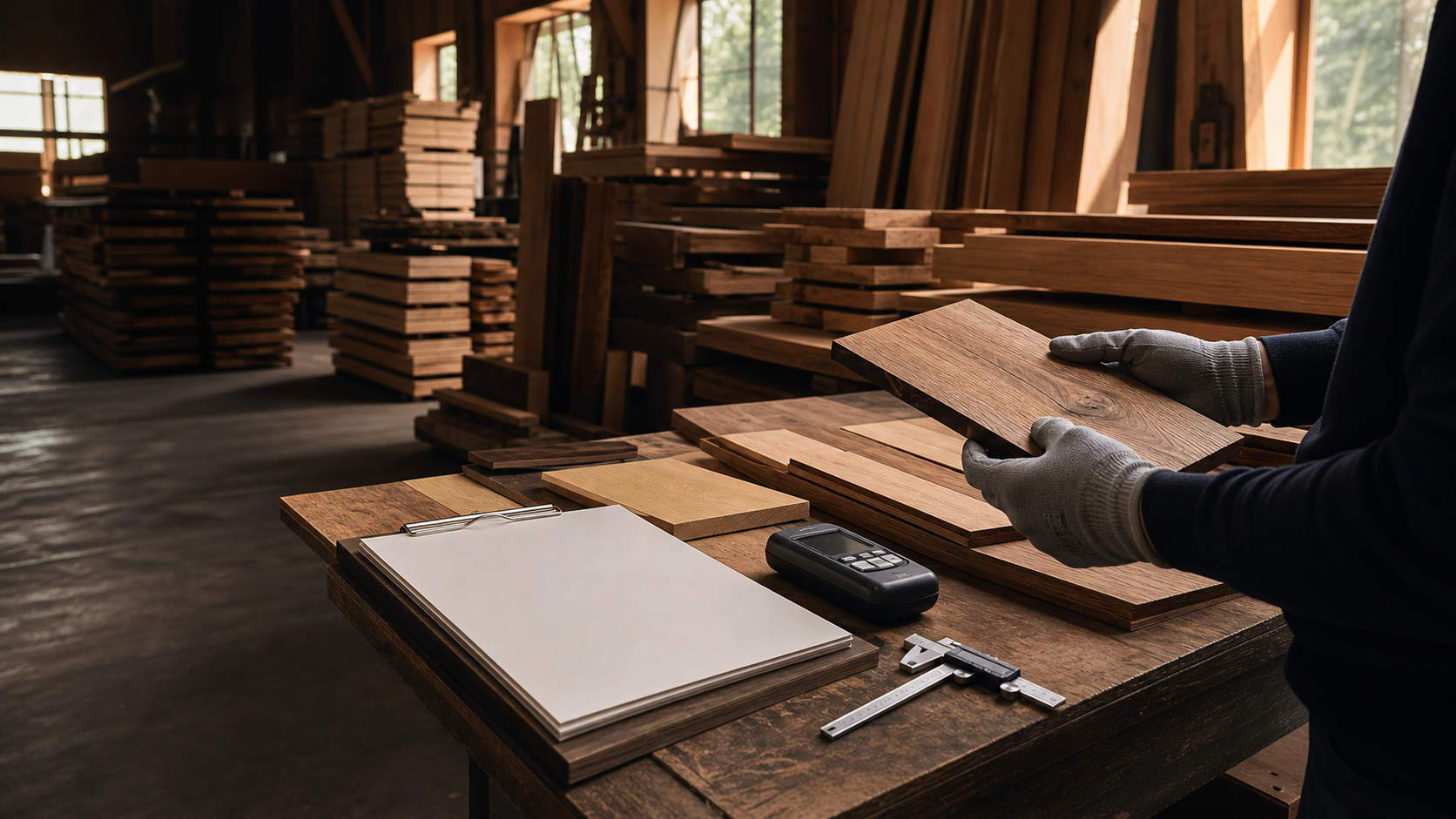 Wood material selection and audit process
