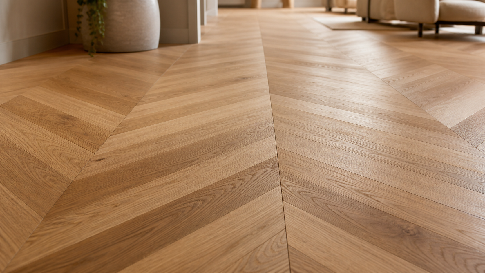 Fishbone wood flooring